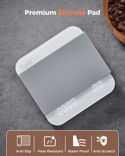 带计时器的咖啡秤，精度为 0.1g 的数字浓缩咖啡秤 | TUNI