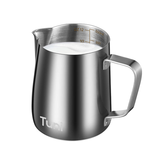 Milk Frothing Pitcher 12oz/350ml Milk Jug Steaming Cup| TUNI